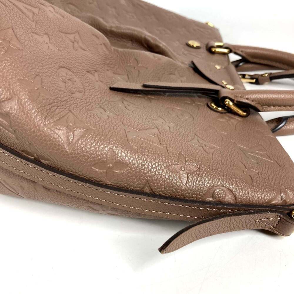 LOUIS VUITTON Authentic Brown Monogram Leather Tote Bag - Picture 12 of 13
